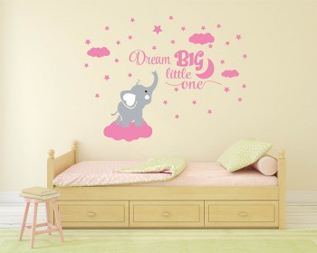 Dream Big Little One Elephant Decal